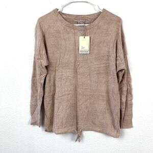 Barefoot Dreams CozyChic Ultra Lite Slouchy Pullover Sweater Faded Rose XS NWT